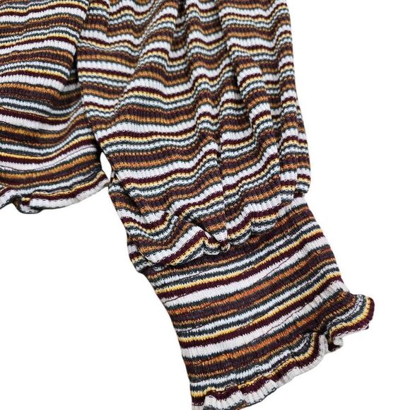 Anthropologie Striped Blouse - Brown and Cream - Picture 4 of 8